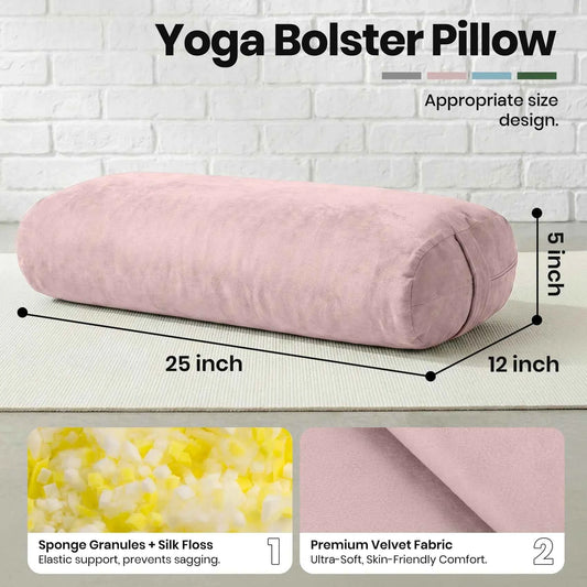 Yoga Bolster Pillow Round Cylinder Meditation Cushion