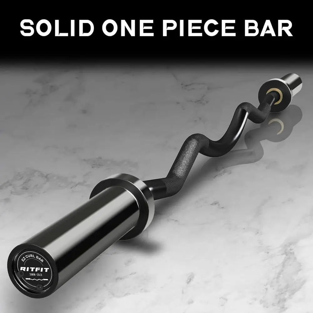 2 Inch EZ Curl Bar with Weights, 350LBS Weight Capacity
