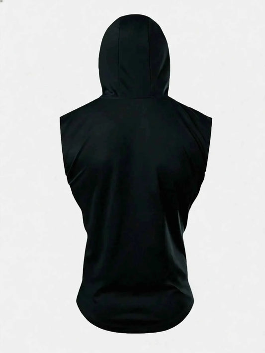 Gym Rark Men's Hooded Vest And Pants Sports Suit