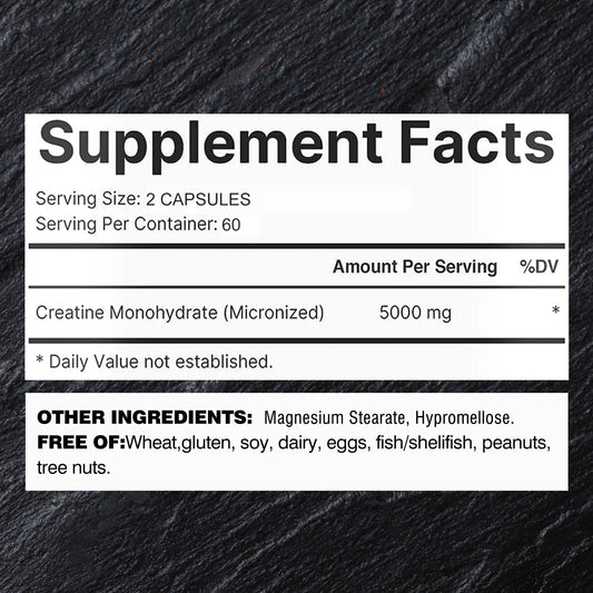 Creatine Monohydrate - Build Muscle, Improve Athletic Performance, Improve Energy Endurance , Promote Recovery