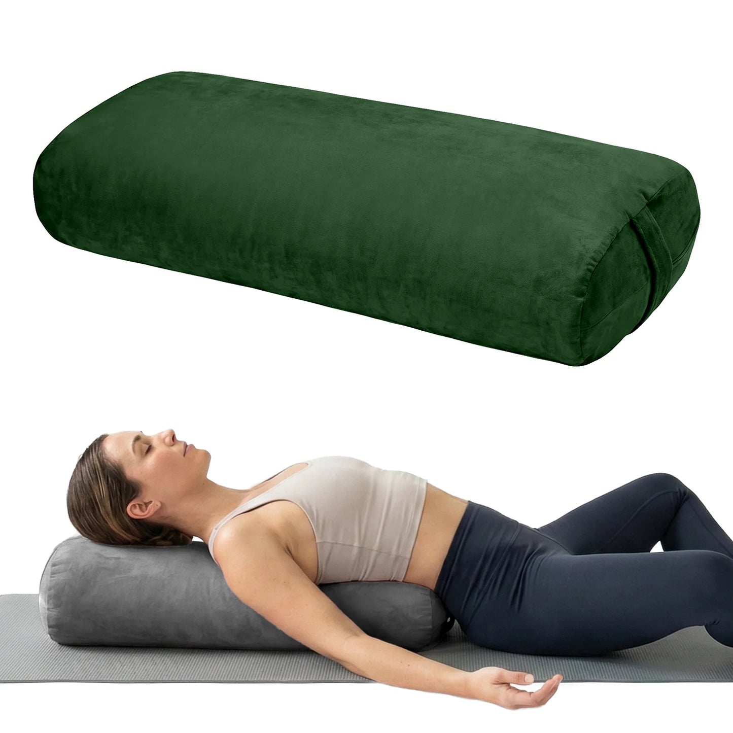 Yoga Bolster Pillow Round Cylinder Meditation Cushion