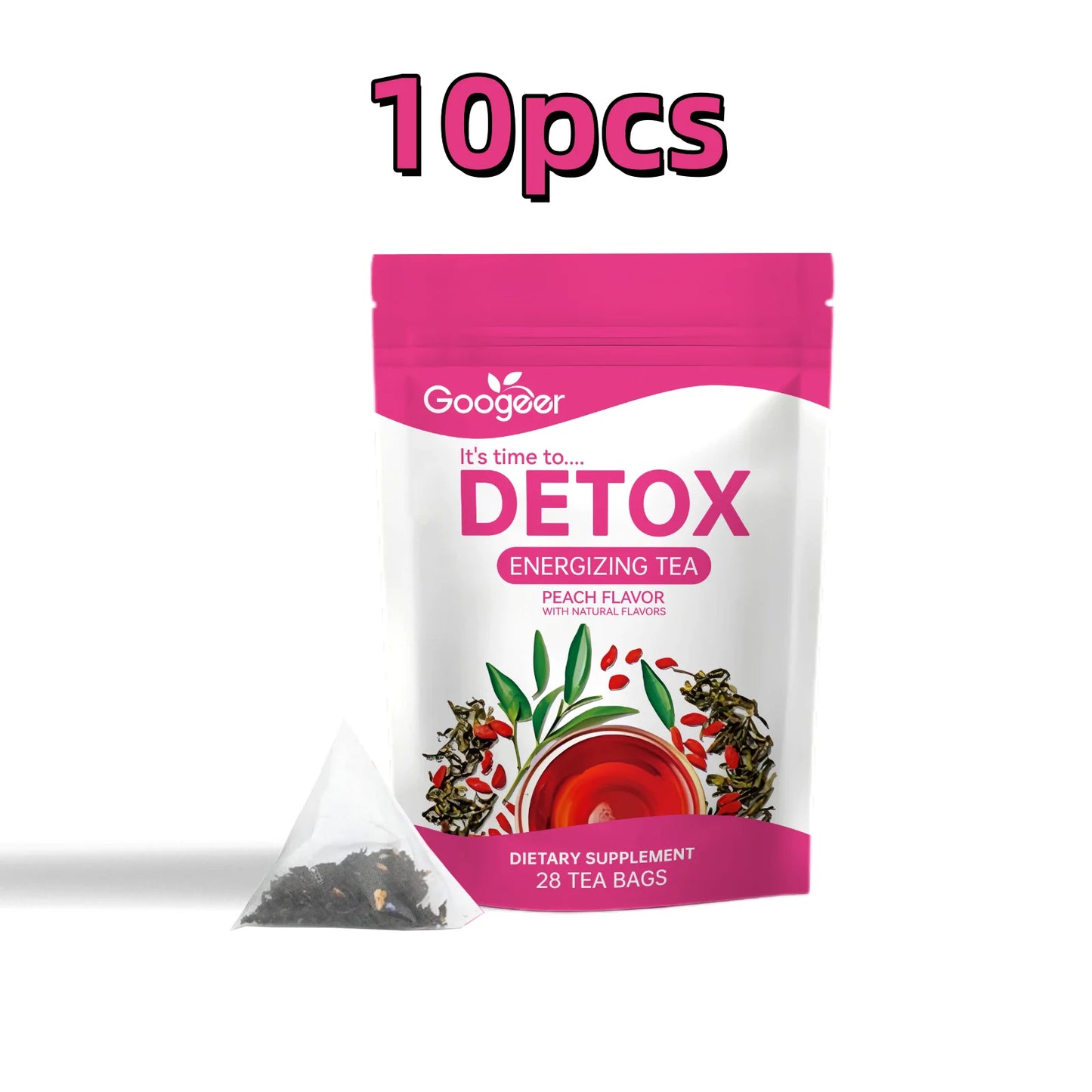 Googeer 28pcs Herbal Detox Weight Loss Tea