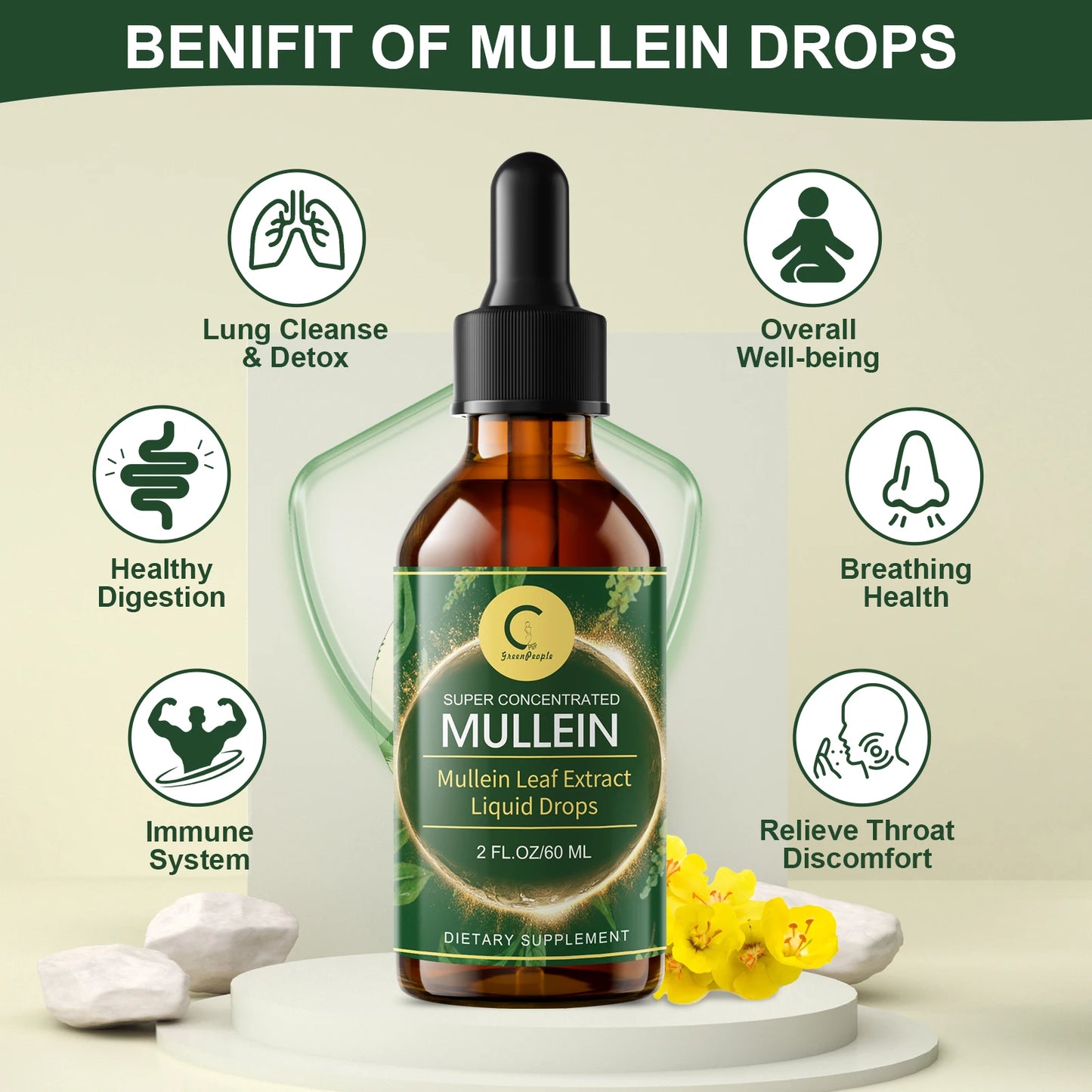 GPGP Greenpeople 60ML Mullein Drops