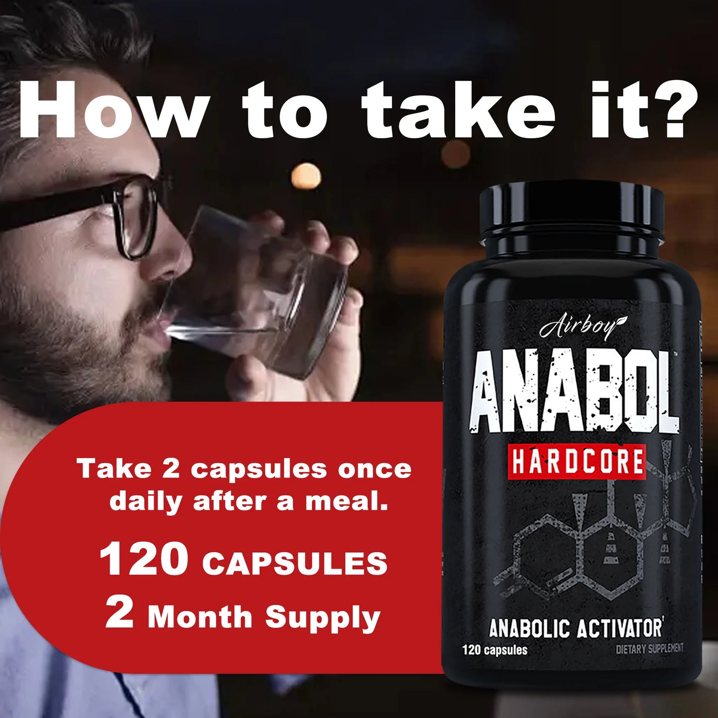 Anabol Hardcore Supplement  Build Lean, Firm, High-quality Muscle,