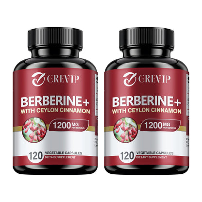 Berberine + Ceylon Cinnamon Supplement -120 Capsules