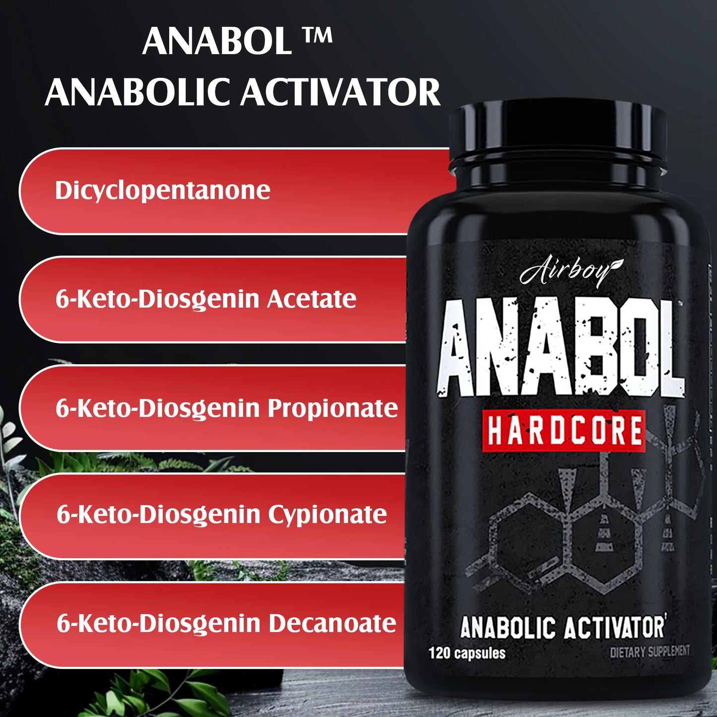 Anabol Hardcore Supplement  Build Lean, Firm, High-quality Muscle,
