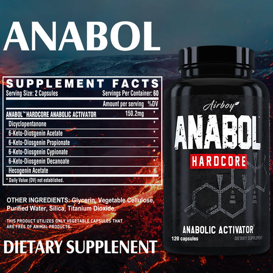 Anabol Hardcore Supplement  Build Lean, Firm, High-quality Muscle,