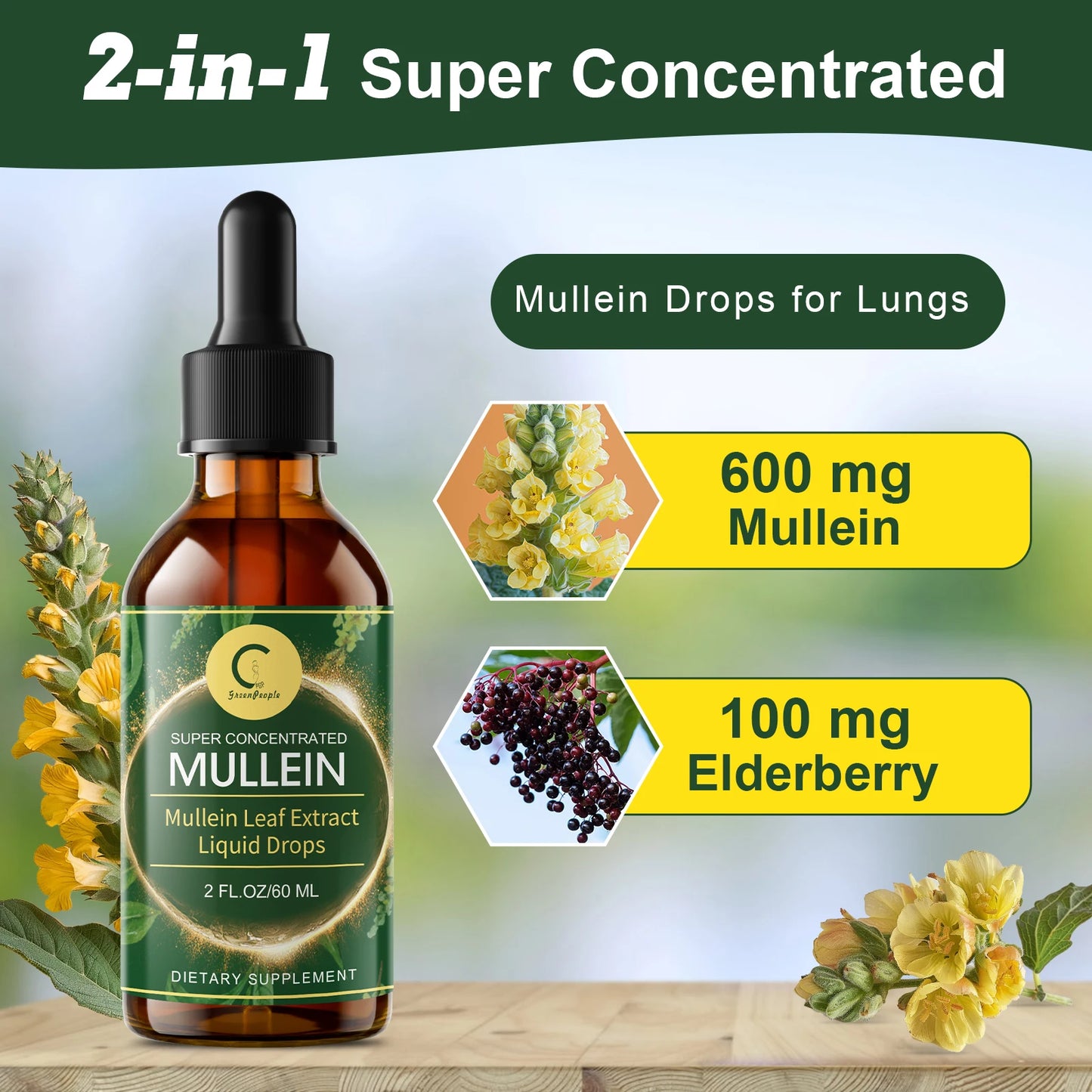 GPGP Greenpeople 60ML Mullein Drops
