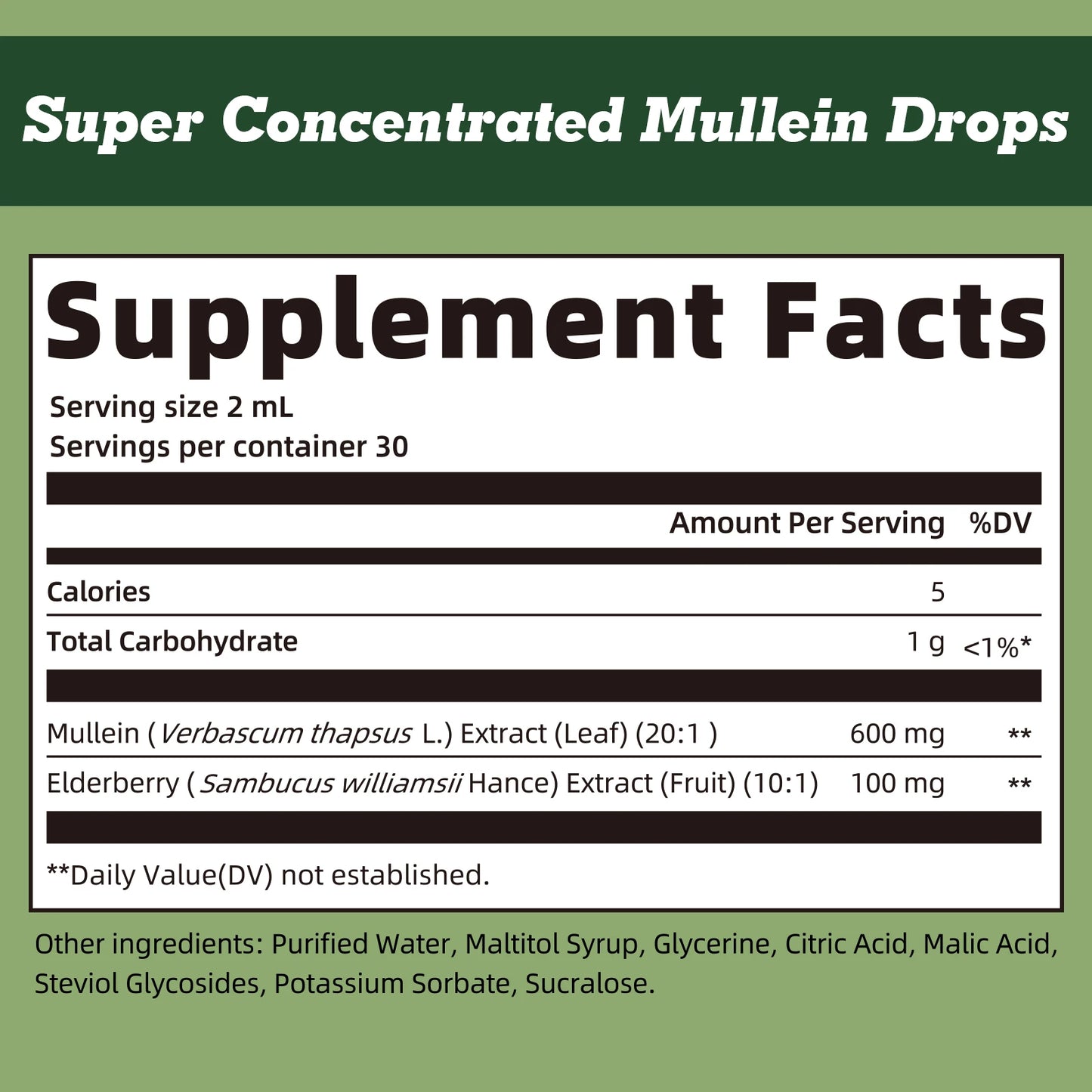 GPGP Greenpeople 60ML Mullein Drops