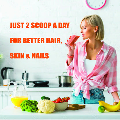 Nature4U Multi Collagen Peptides Powder with Biotin, Hyaluronic Acid,