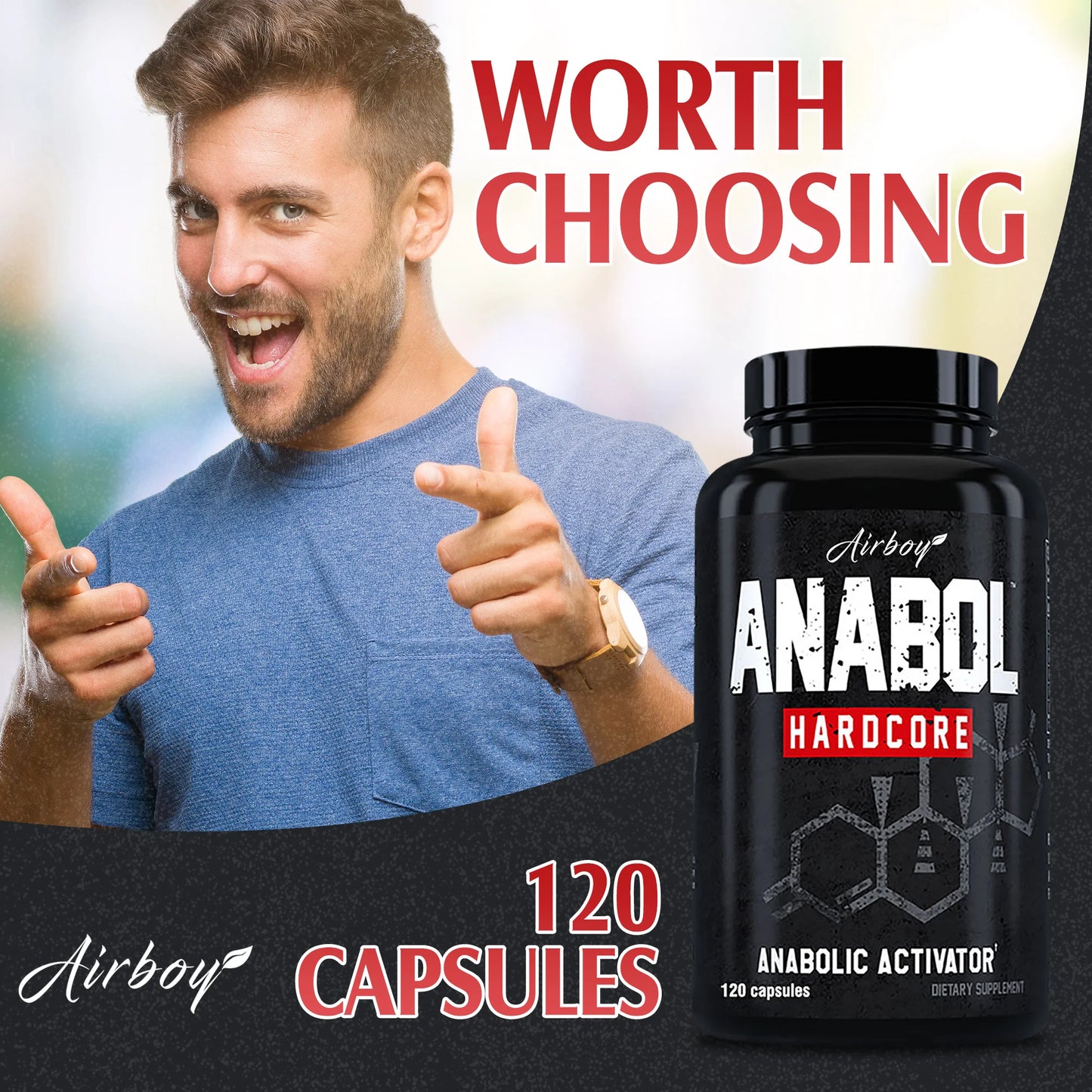 Anabol Hardcore Supplement  Build Lean, Firm, High-quality Muscle,