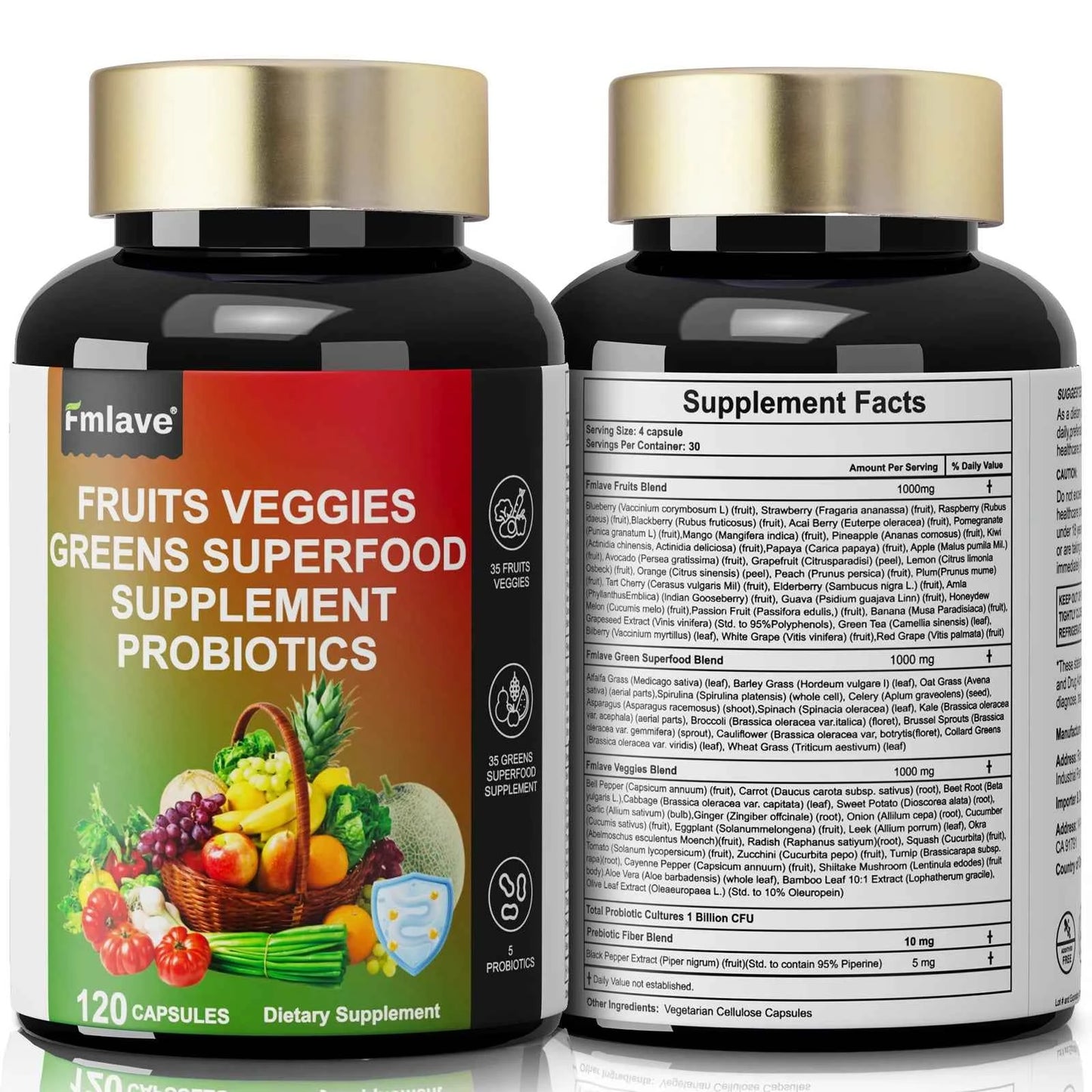 Fruits and Veggies Supplement Reds & Green Superfood