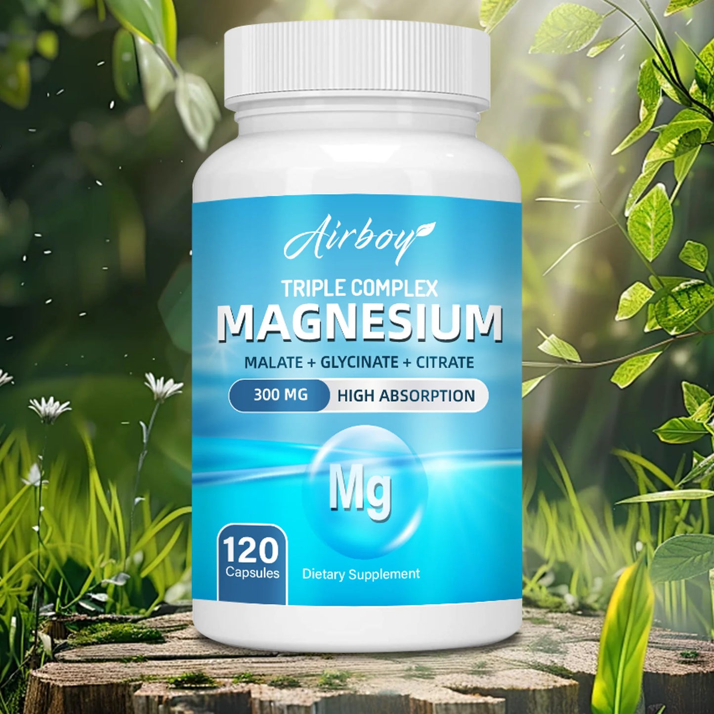 Triple Magnesium Complex - Bone, Muscle & Heart Health Supplement, Sleep Support, Stress Relief, Muscle Relaxation