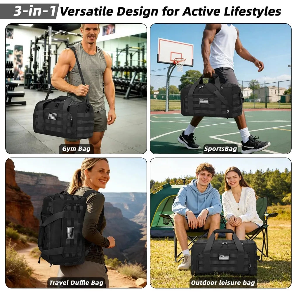 Tactical Gym Bag, 3-in-1 Sports Bag