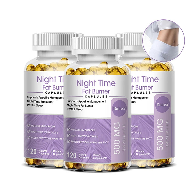 Nighttime Fat Burner, Boosts Metabolism, Weight Management, Improves Sleep