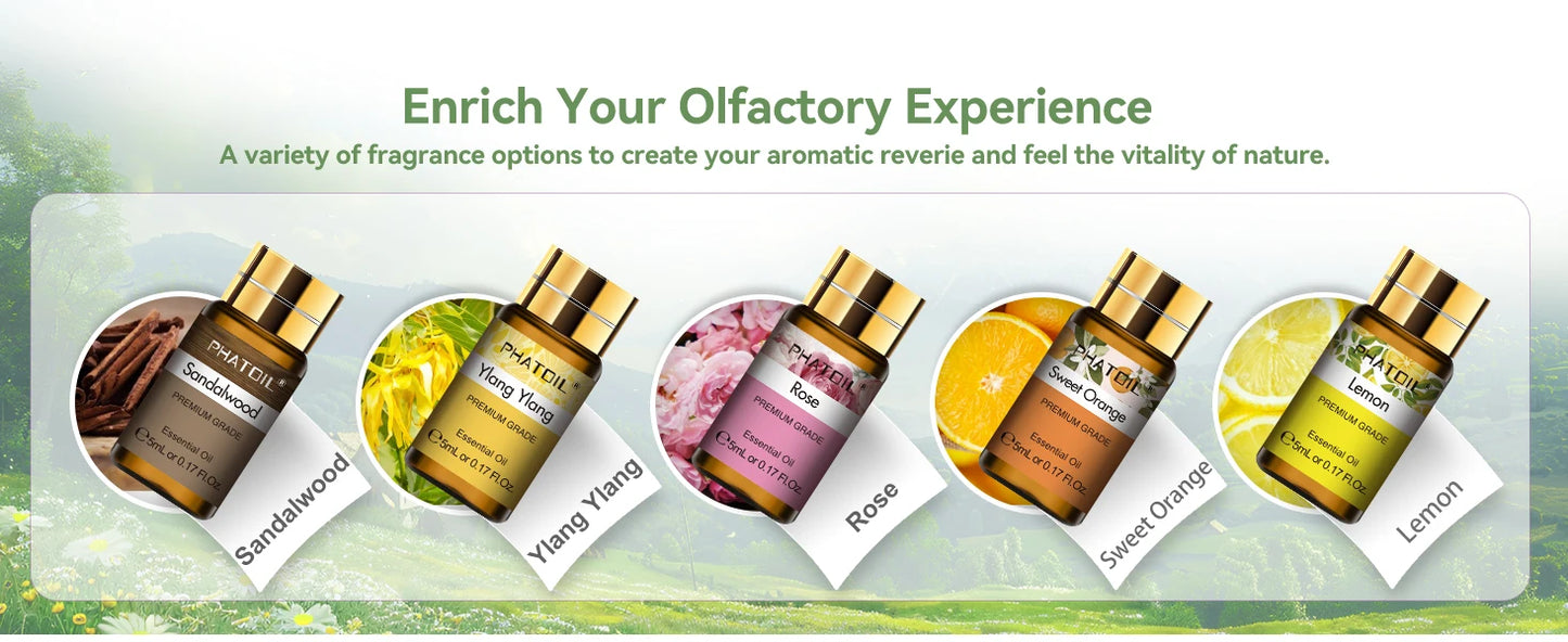 PHATOIL 15PCS Aromatherapy Essential Oil Set For Diffuser