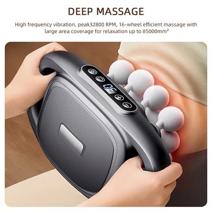 16-Head Fascia Gun High-Frequency Vibration Body Massage Gun