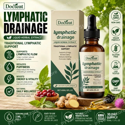 Lymphatic Drainage Drops 60ml Supplement Help Bloat Relief & Immune System