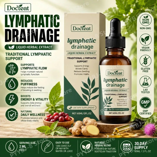 Lymphatic Drainage Drops 60ml Supplement Help Bloat Relief & Immune System