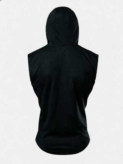 Gym Rark Men's Hooded Vest And Pants Sports Suit