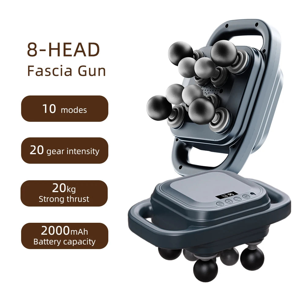 16-Head Fascia Gun High-Frequency Vibration Body Massage Gun