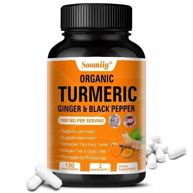 Turmeric Curcumin Capsules - with Black Pepper 95% Curcumin Complex