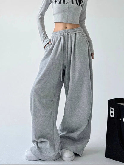Y2K Harajuku Wide Leg Sweatpants Drawstring Casual Joggers