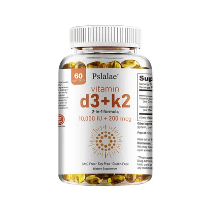 Vitamin D3 10000 IU with K2 200 Mcg, 120 Soft-Gels