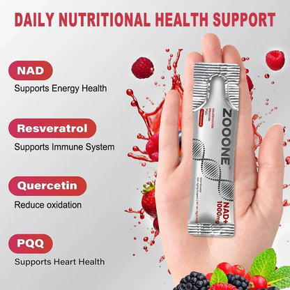 NAD+ Berry Flavored Drink Mix for Anti-Aging