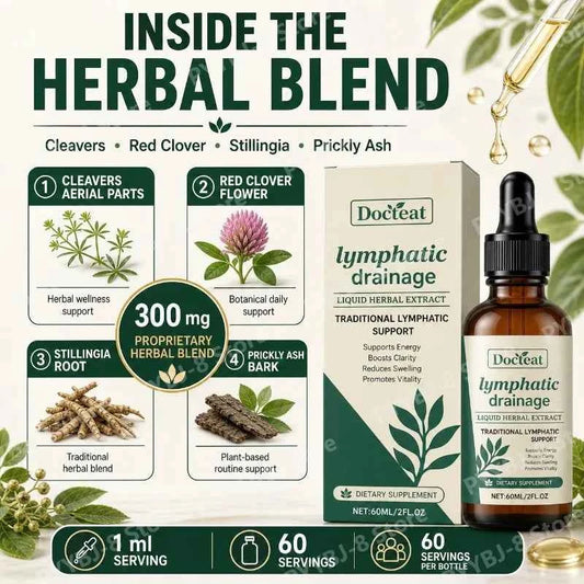 Lymphatic Drainage Drops 60ml Supplement Help Bloat Relief & Immune System