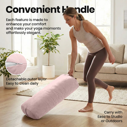Yoga Bolster Pillow Round Cylinder Meditation Cushion