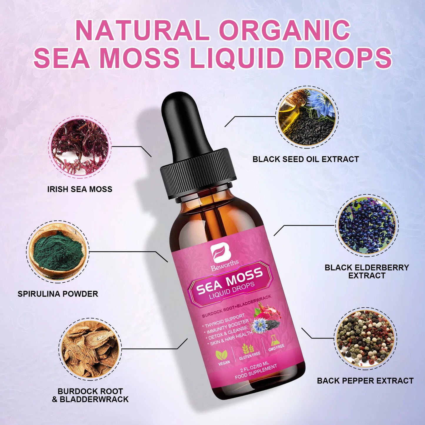 BEWORTHS Seamoss Liquid Drop