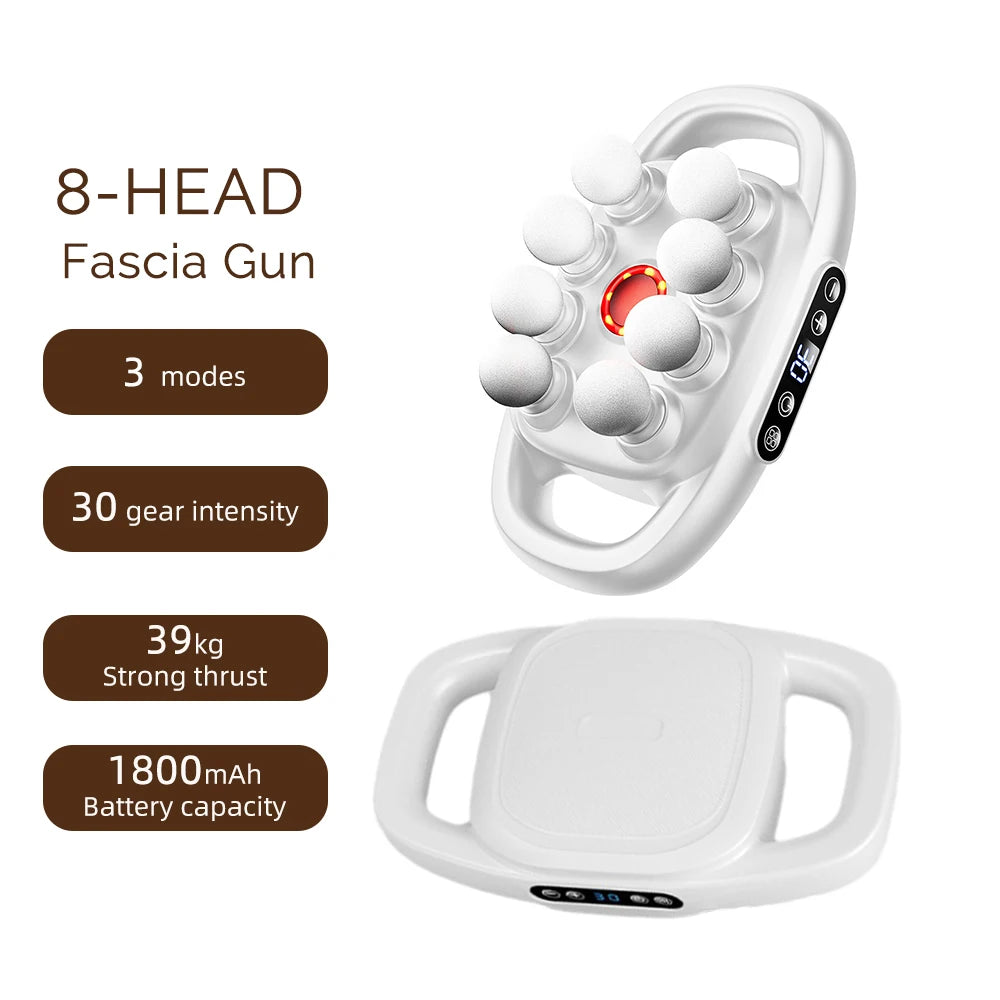 16-Head Fascia Gun High-Frequency Vibration Body Massage Gun