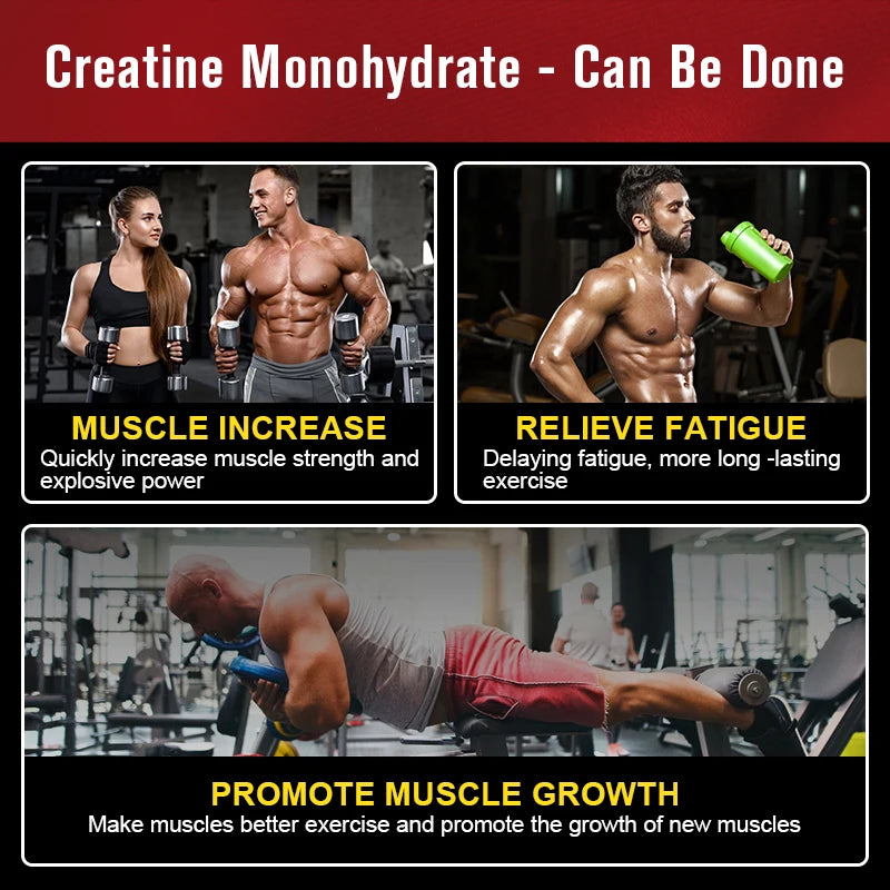 Creatine Monohydrate Powder - Muscle Recovery Men & Women Workout Supplements