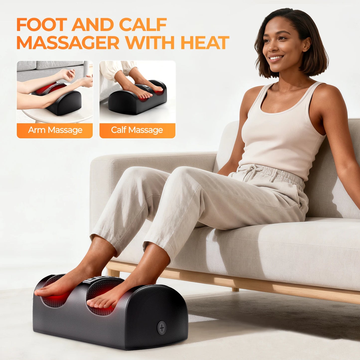 Shiatsu Full Body Massage Mat with Heat, Detachable Massager Pad