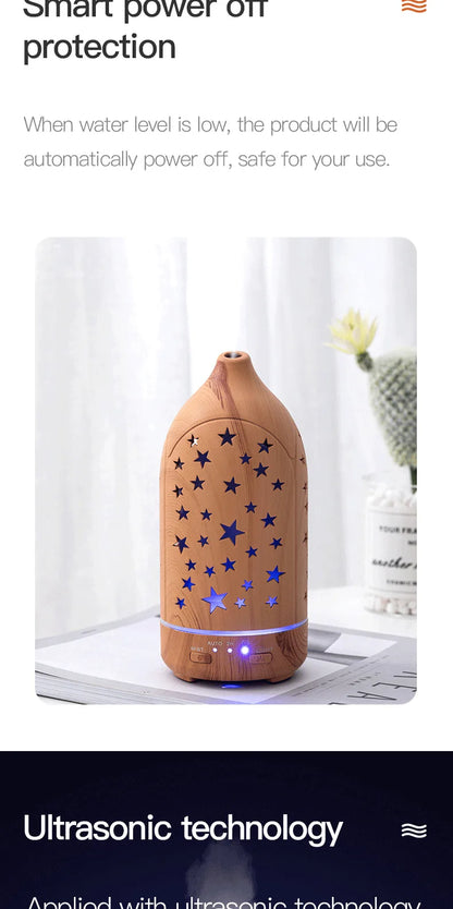 Ultrasonic Essential Oil Diffuser with LED lights 100ml Water Tank