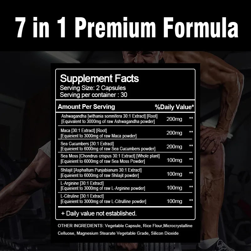 Powerful Herbal & Marine Blend Vitamin for Men Energy