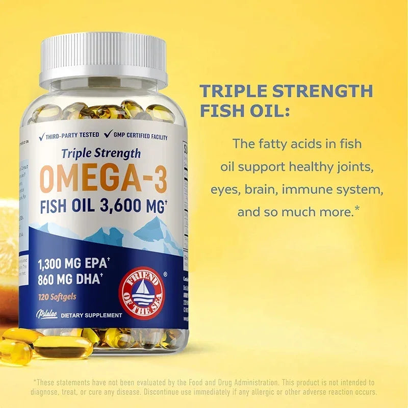 Omega 3 Fish Oil Supplement - 120 Capsules