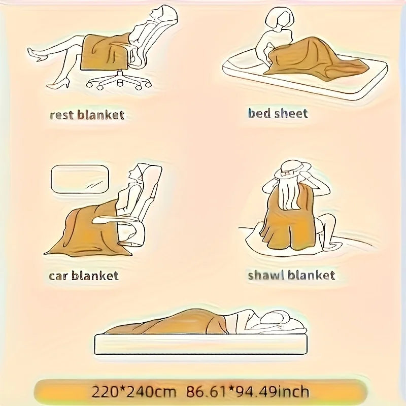 1pc Weighted Sherpa Fleece Blanket