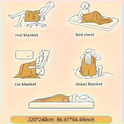1pc Weighted Sherpa Fleece Blanket