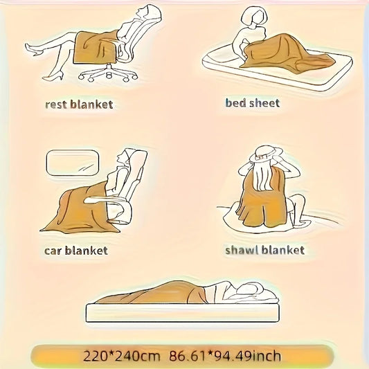 1pc Weighted Sherpa Fleece Blanket