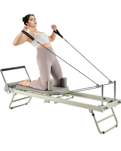 VEVOR Foldable Pilates Reformer Pilates Workout Machine