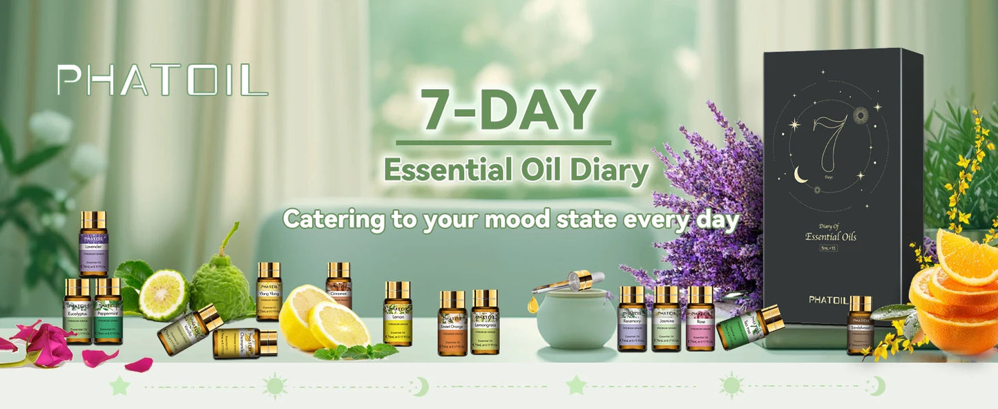 PHATOIL 15PCS Aromatherapy Essential Oil Set For Diffuser