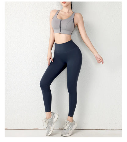 New Design Summer One-Piece High-Strength Shock-Proof Sports Underwear Vested Front Zipper  Yogo Sports Bra