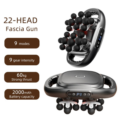 16-Head Fascia Gun High-Frequency Vibration Body Massage Gun