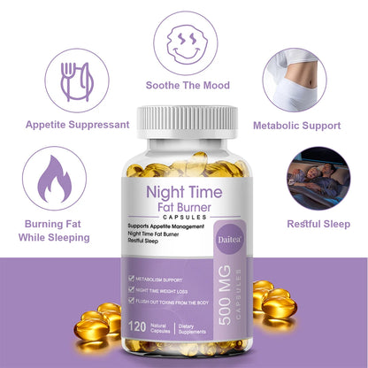 Nighttime Fat Burner, Boosts Metabolism, Weight Management, Improves Sleep