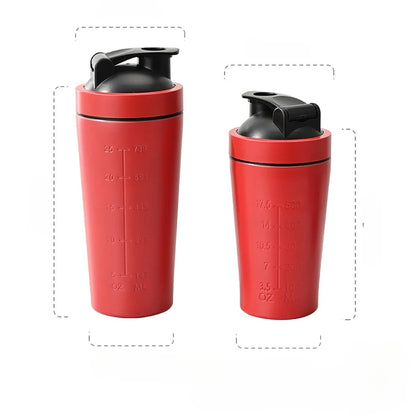 Stainless Steel Protein Powder Shaker Bottle with Ball