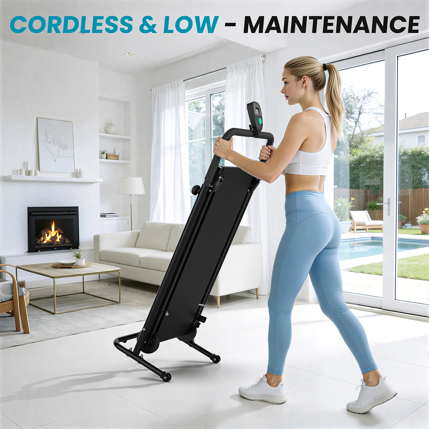 Akluer Non-Motorized Foldable Workout Treadmill