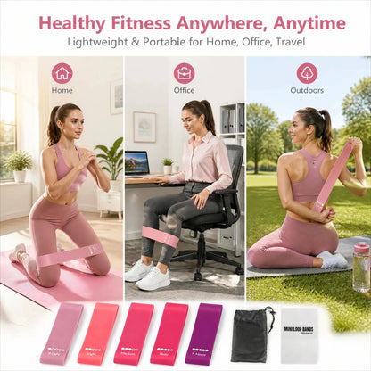 TPE Resistance Bands Set – 5 Levels Non-Slip Booty Exercise Bands