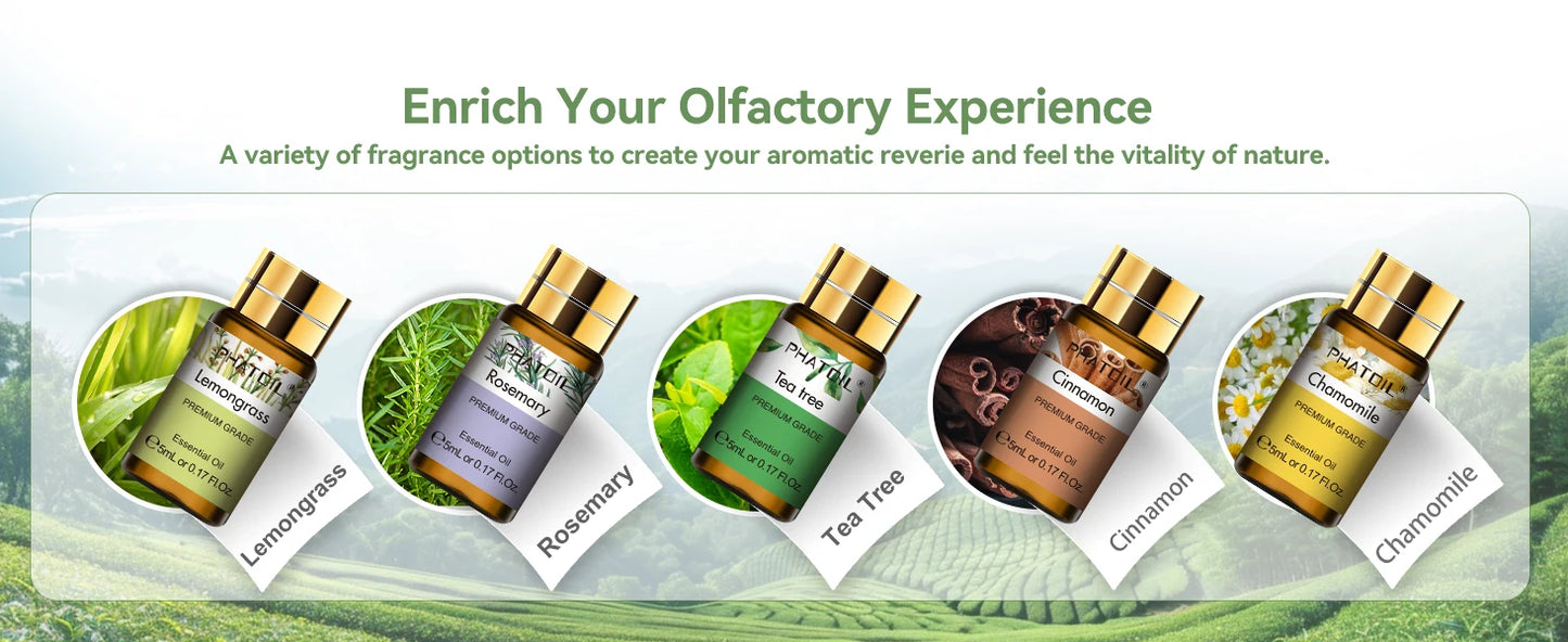 PHATOIL 15PCS Aromatherapy Essential Oil Set For Diffuser